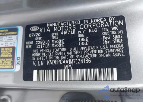 2021 Kia Seltos Lx z USA, uszkodzony, nr VIN KNDEPCAA1M7124186